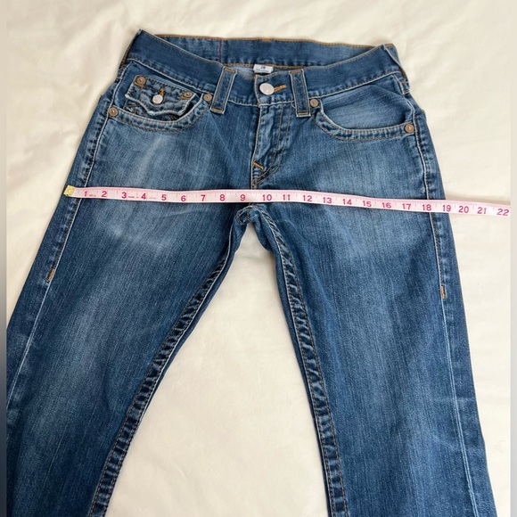 True Religion Men’s Size 28 Sección  Straight Denim Blue Jeans - Picture 7 of 10